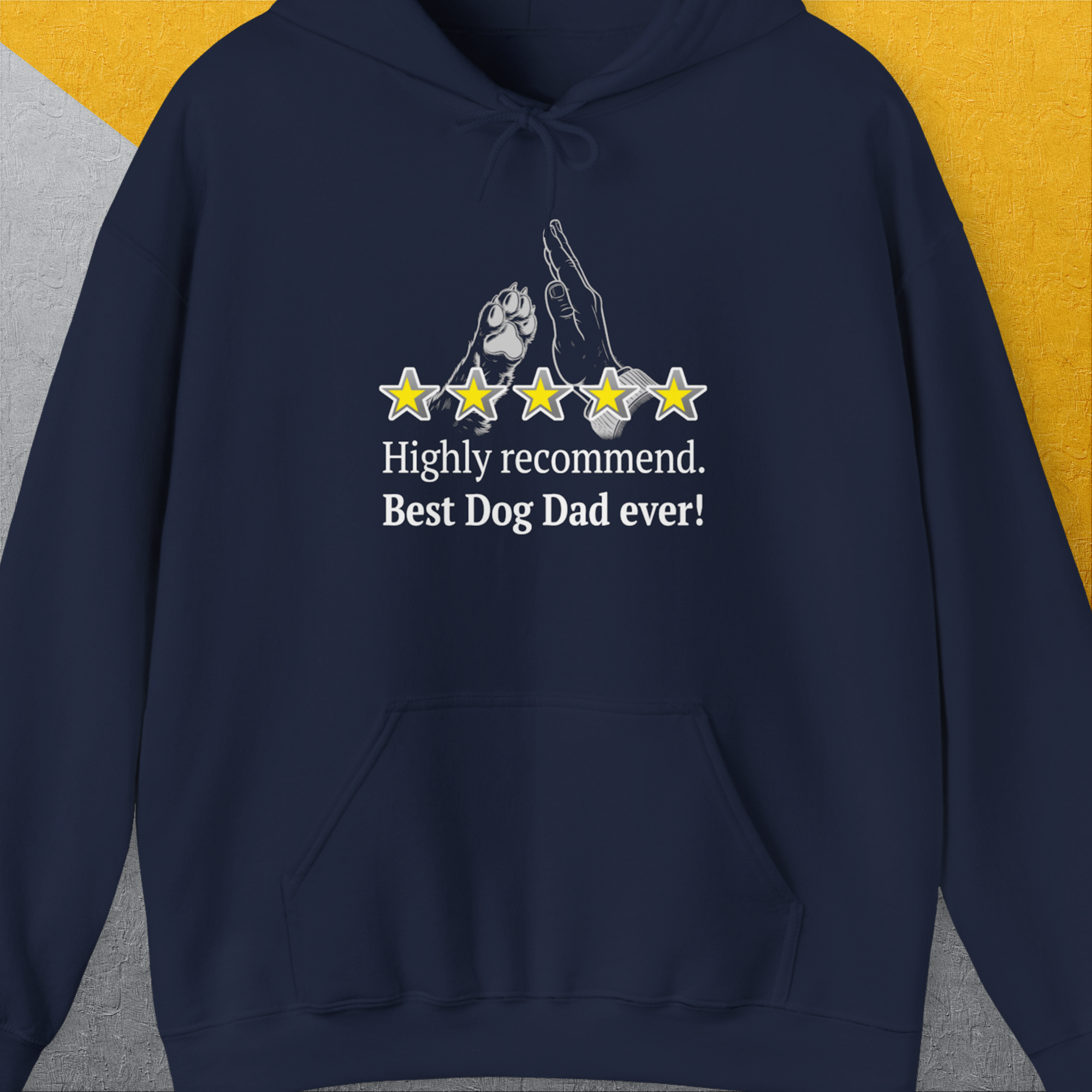Dog Dad Series, Volume 9, Unisex Hoodie-Navy, Design by Dog Gang