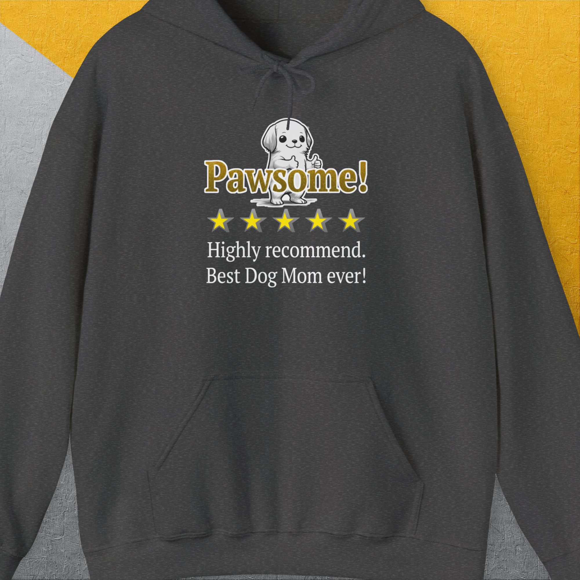 Dog Mom Series, Volume 10, Unisex Hoodie-Dark Heather, Design by Dog Gang