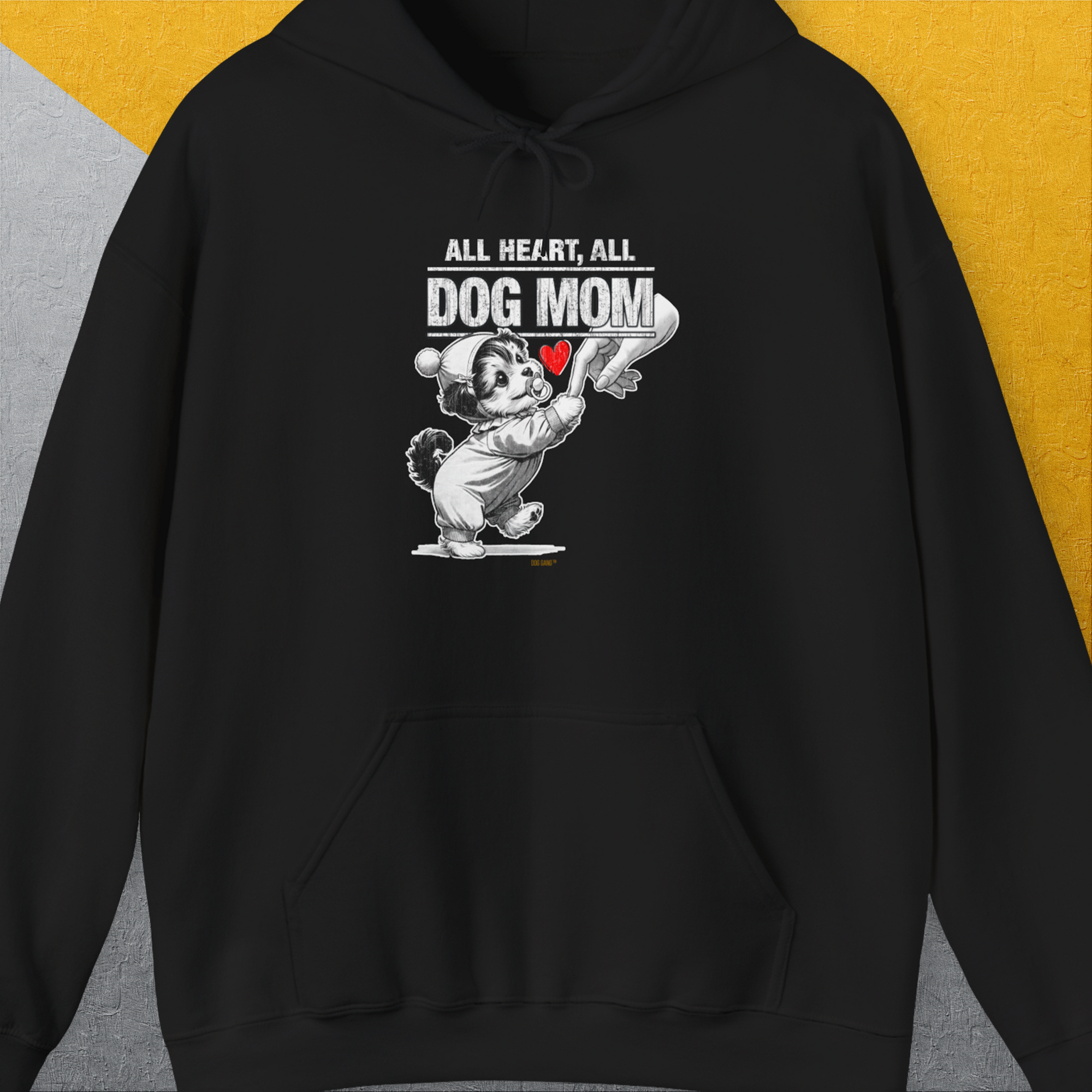 Dog Mom Series, Volume 9, Unisex Hoodie-Black, Design by Dog Gang