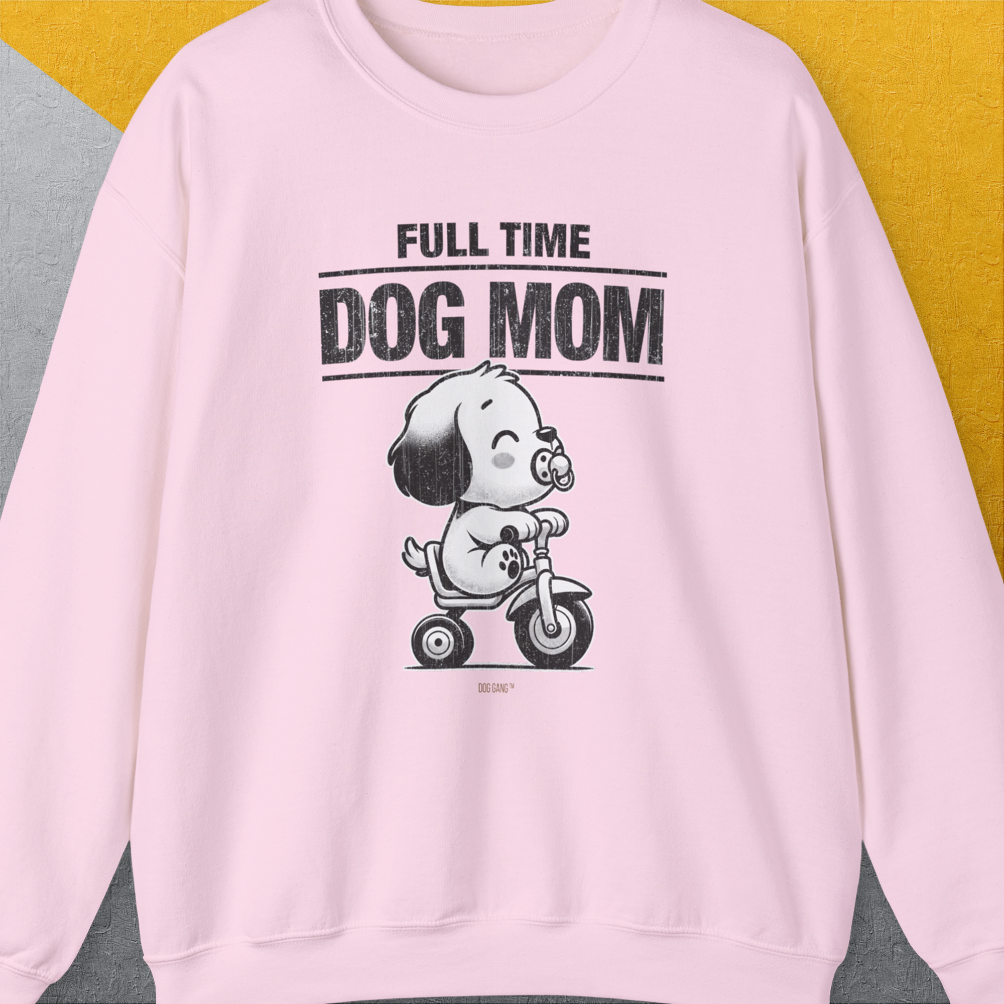 Dog Mom Series, Volume 3, Unisex Sweatshirt-Light Pink, Design by Dog Gang