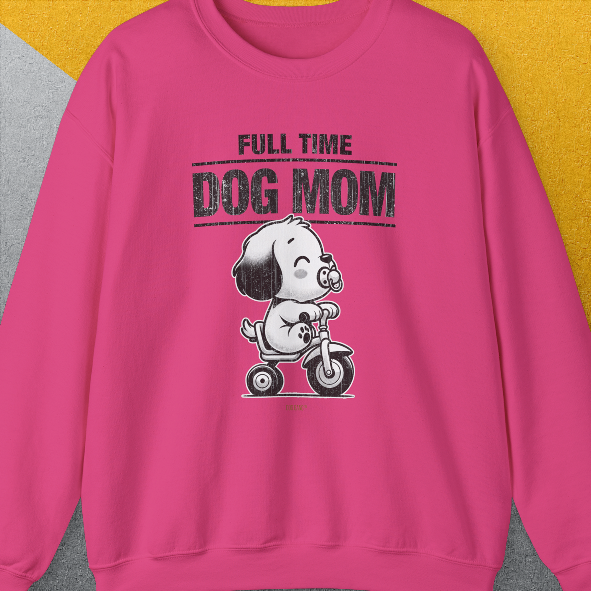 Dog Mom Series, Volume 3, Unisex Sweatshirt-Heliconia, a cool design with a funny saying from Dog Gang