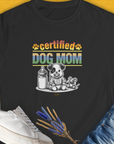 Dog Mom Series, Volume 1, Women's T-Shirt-Black. A perfect gift for dog lovers and dog owners. Design by Dog Gang