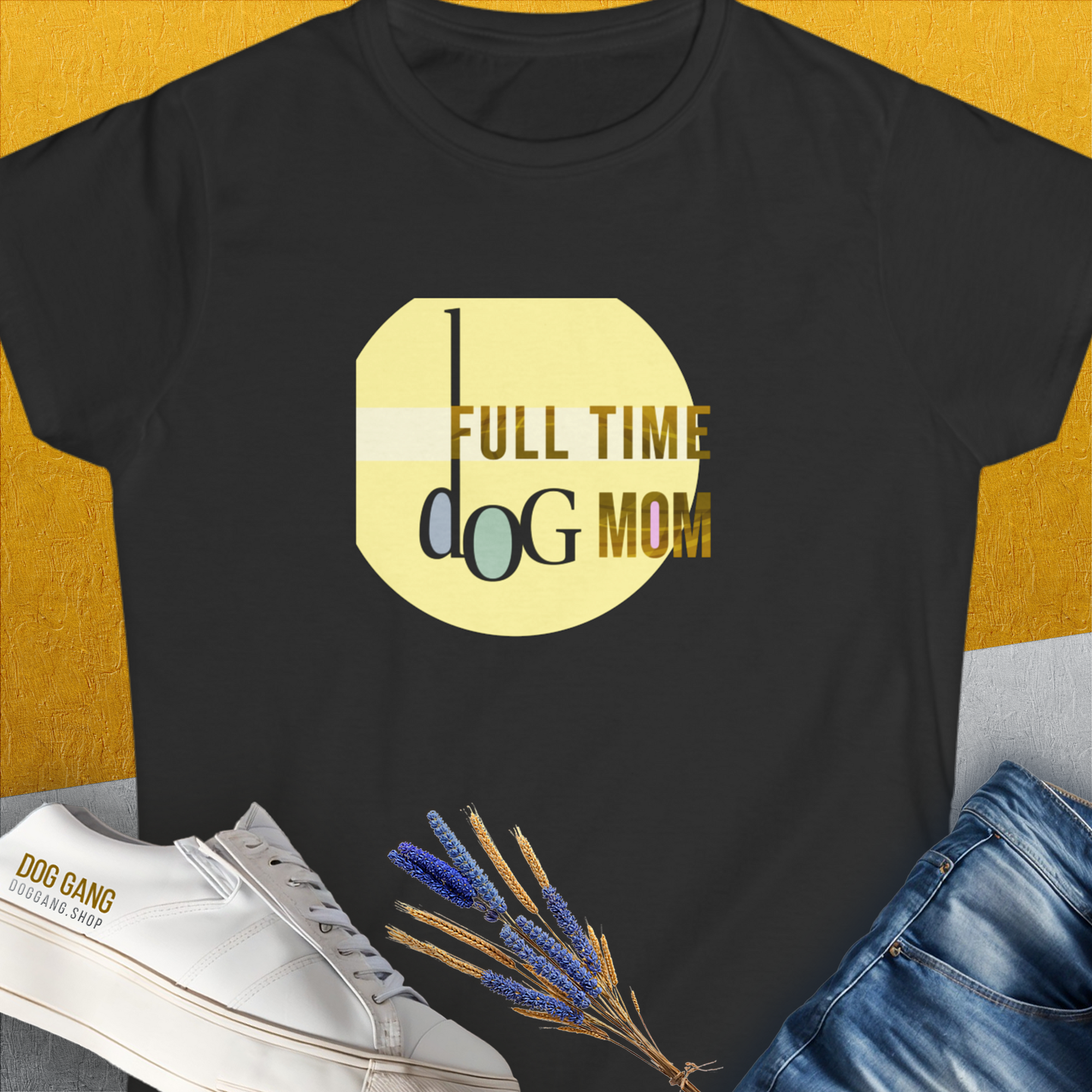 Dog Mom Series, Volume 4, Women's T-Shirt-Black. A perfect gift for dog lovers and dog owners. Design by Dog Gang