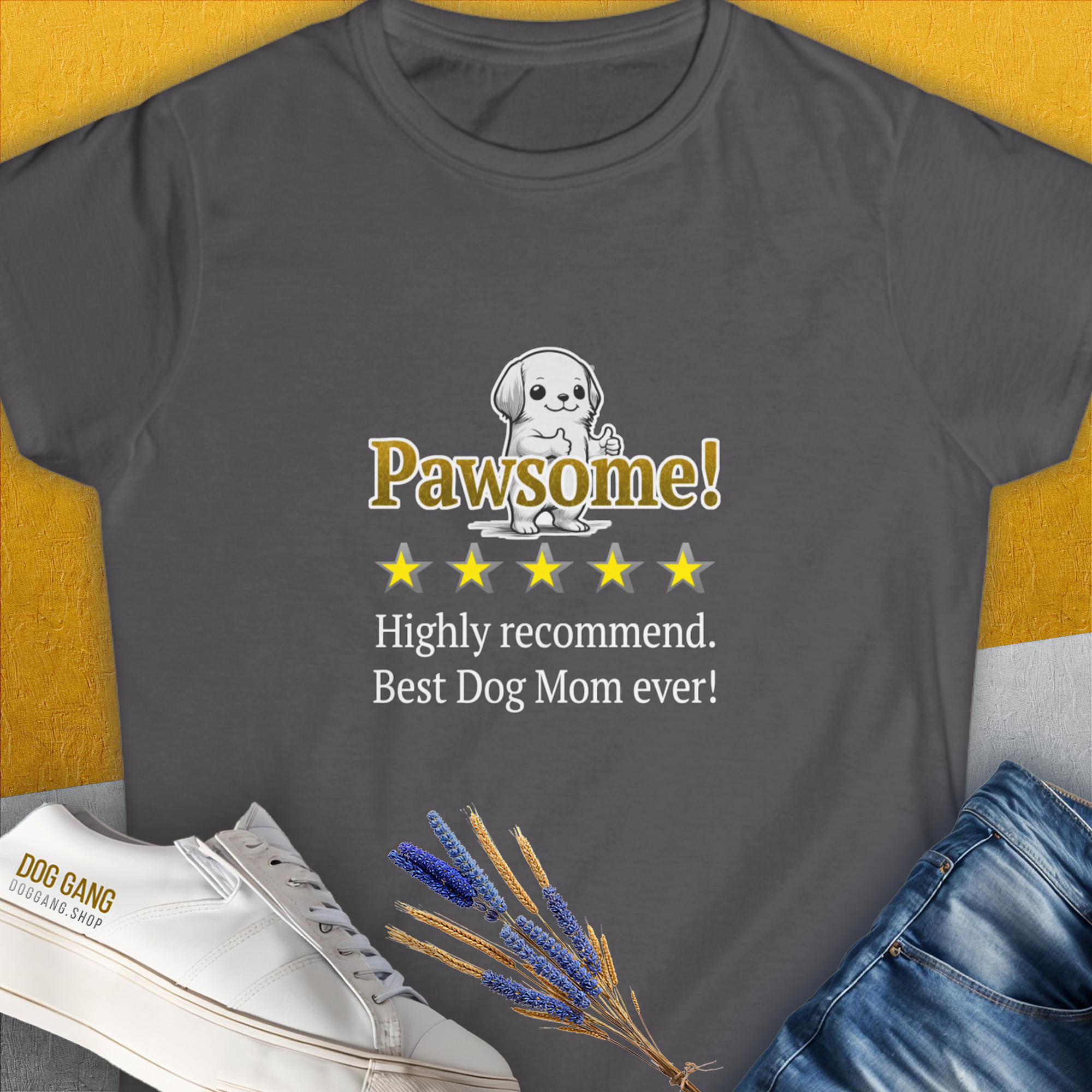 Dog Mom Series, Volume 10, Women&#39;s T-Shirt-Charcoal. A dog-themed Design from Dog Gang