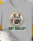 Got Balls? Volume 1, Unisex T-Shirt-Sport Grey, Design by Dog Gang