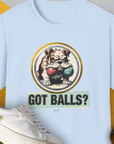 Got Balls? Volume 1, Unisex T-Shirt-Light Blue, Design by Dog Gang