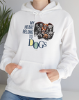 My Heart Belong To Dogs, Volume 1, Unisex Hoodie-. A perfect gift for dog lovers and dog owners. Design by Dog Gang