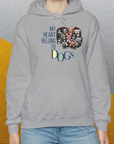 My Heart Belong To Dogs, Volume 1, Unisex Hoodie-, a fun and stylish design for dog lovers from Dog Gang