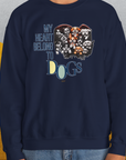My Heart Belong To Dogs, Volume 1, Unisex Sweatshirt-, Design by Dog Gang
