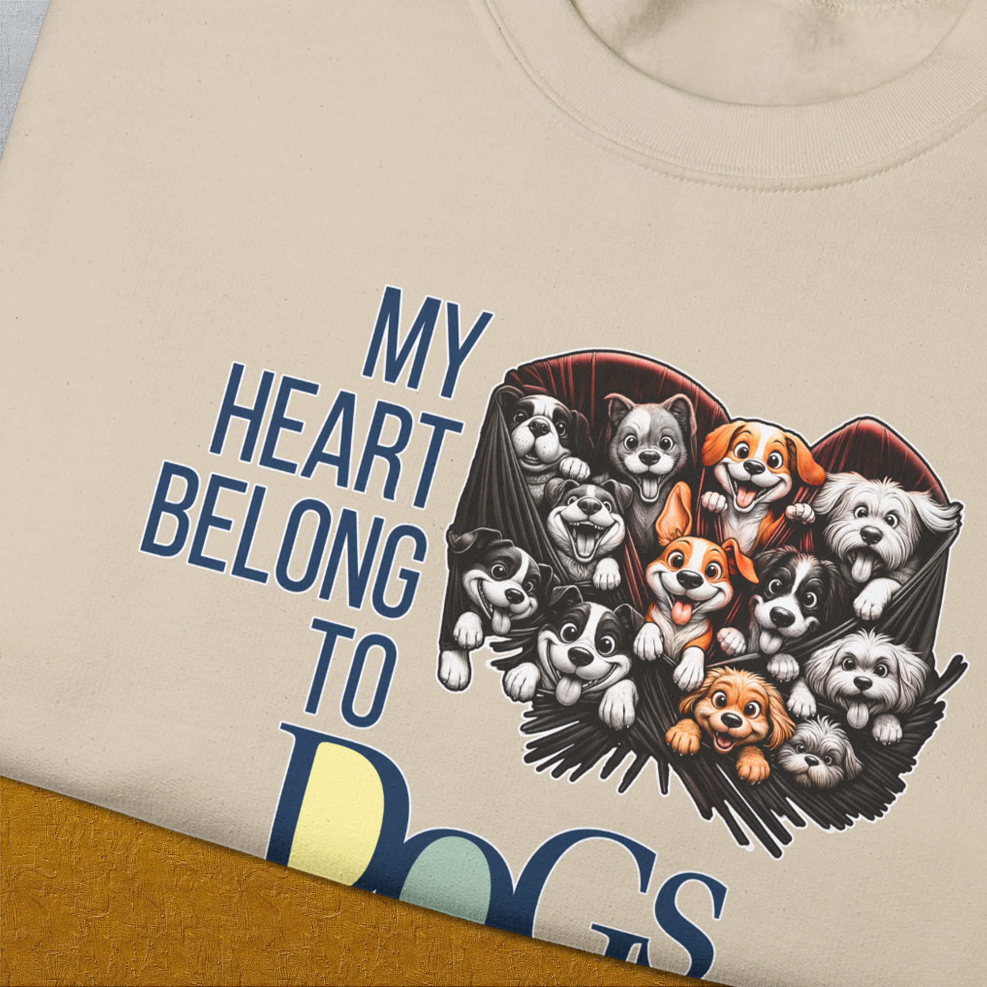 My Heart Belong To Dogs, Volume 1, Unisex Sweatshirt-. A dog-themed Design from Dog Gang