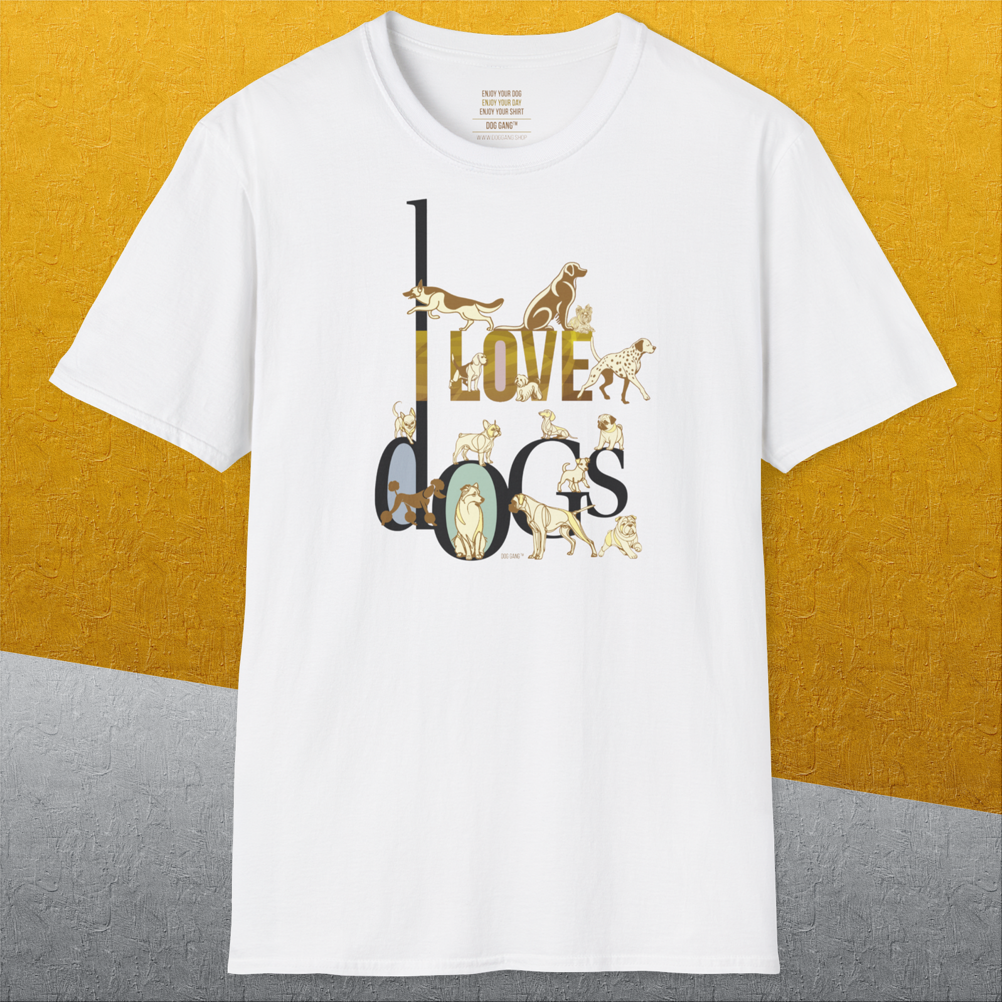 I Love Dogs - Series I, Volume 1, Unisex T-Shirt-, a cool and stylish design with a funny saying from Dog Gang