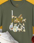 I Love Dogs - Series I, Volume 1, Unisex T-Shirt-Military Green, Design by Dog Gang