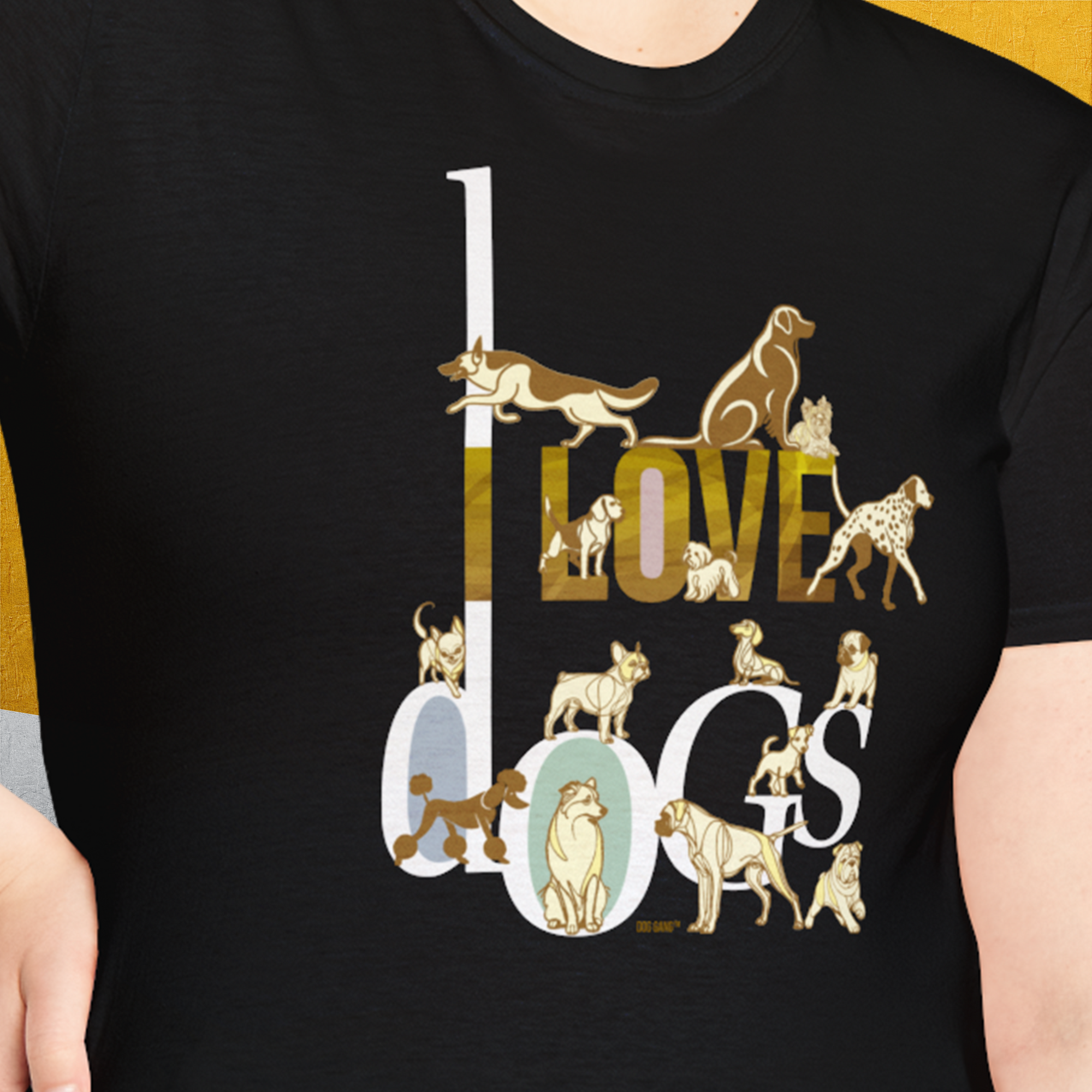 I Love Dogs - Series I, Volume 1, Unisex T-Shirt-, Design by Dog Gang