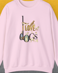 I Love Dogs - Series I, Volume 1, Unisex Sweatshirt-Light Pink, Design by Dog Gang