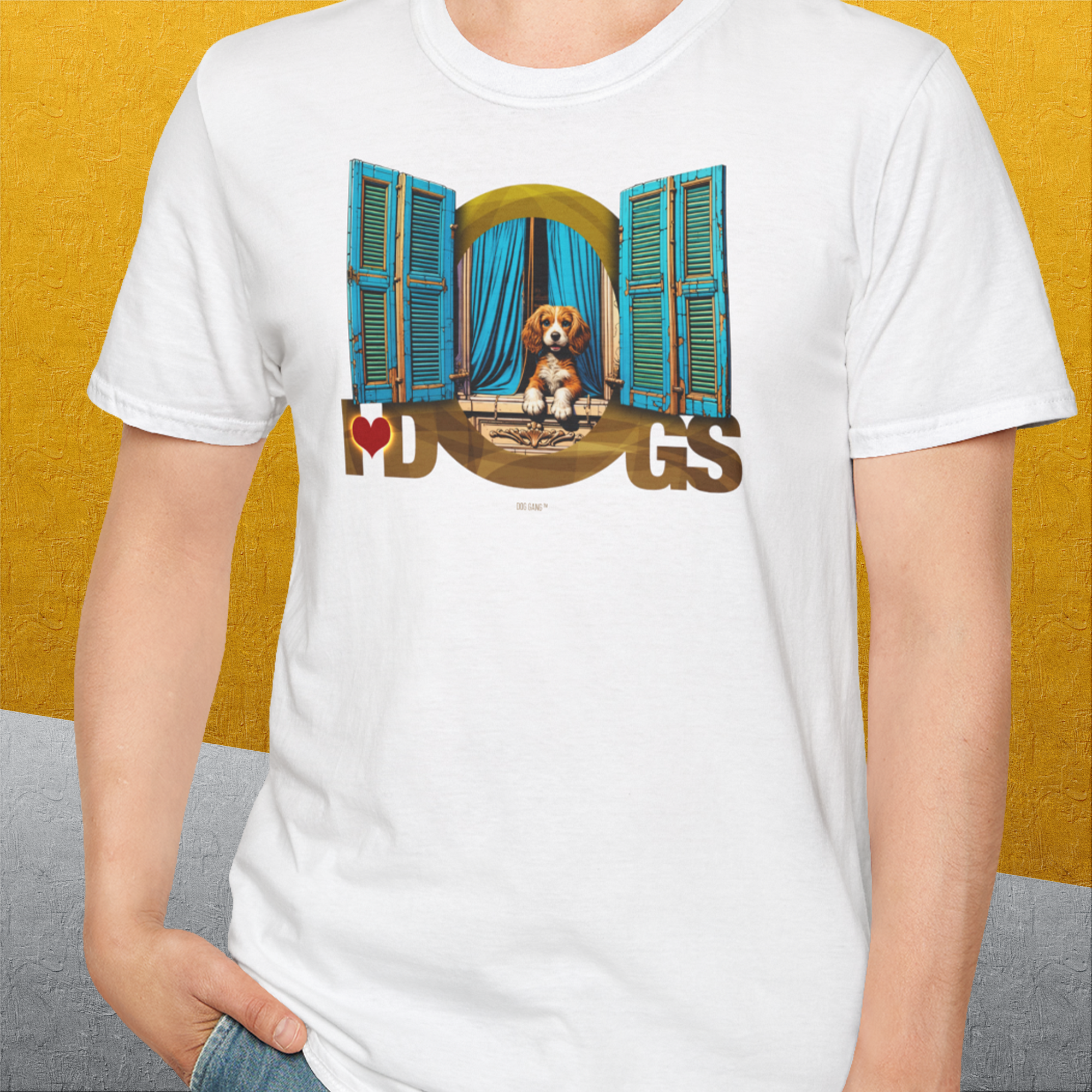 I Love Dogs - Series I, Volume 8, Unisex T-Shirt-. A perfect gift for dog lovers and dog owners. Design by Dog Gang