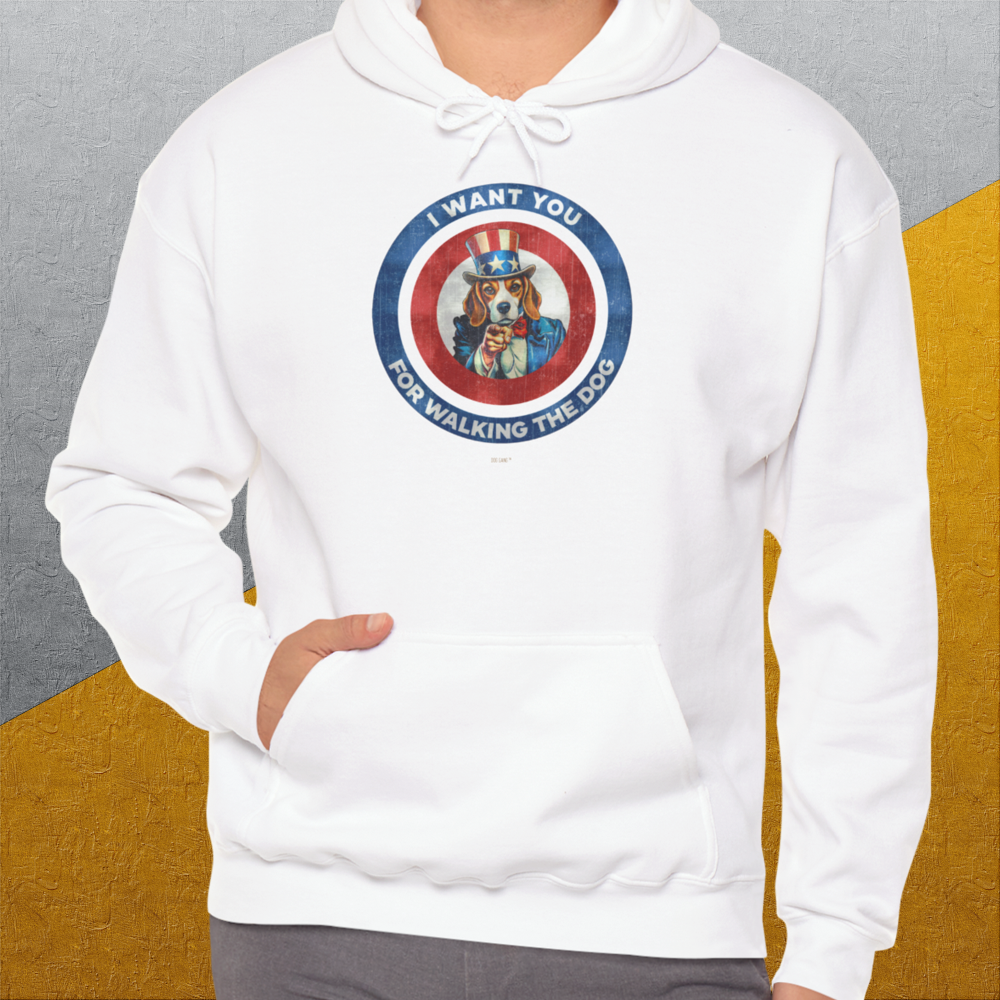 I Want You For Walking The Dog, Volume 1, Unisex Hoodie-. For dog lovers and dog owners. Design by Dog Gang