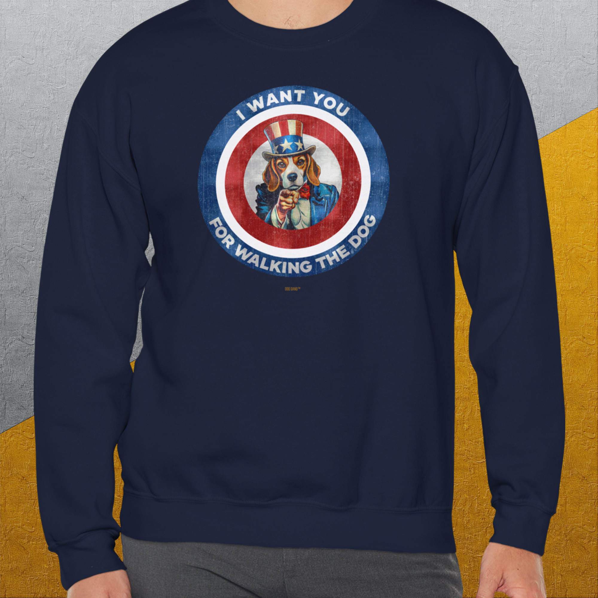 I Want You For Walking The Dog, Volume 1, Unisex Sweatshirt-. For dog lovers. Design by Dog Gang