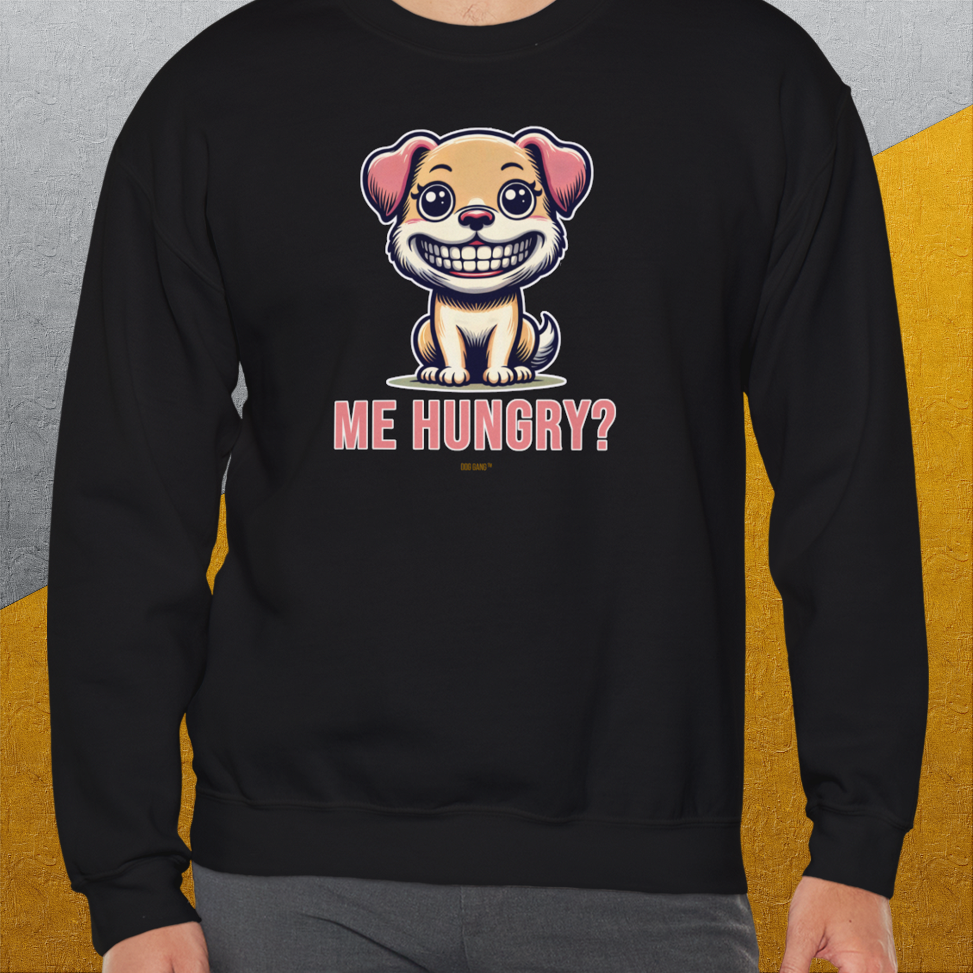 Me Hungry? Volume 1, Unisex Sweatshirt-. A dog-themed Design from Dog Gang