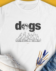 The Dog Gang Minimalistic Series II, Volume 3, Women's T-Shirt-White. For dog lovers and dog owners. Design by Dog Gang