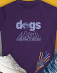The Dog Gang Minimalistic Series II, Volume 3, Women's T-Shirt-Purple. A perfect gift for dog lovers and dog owners. Design by Dog Gang