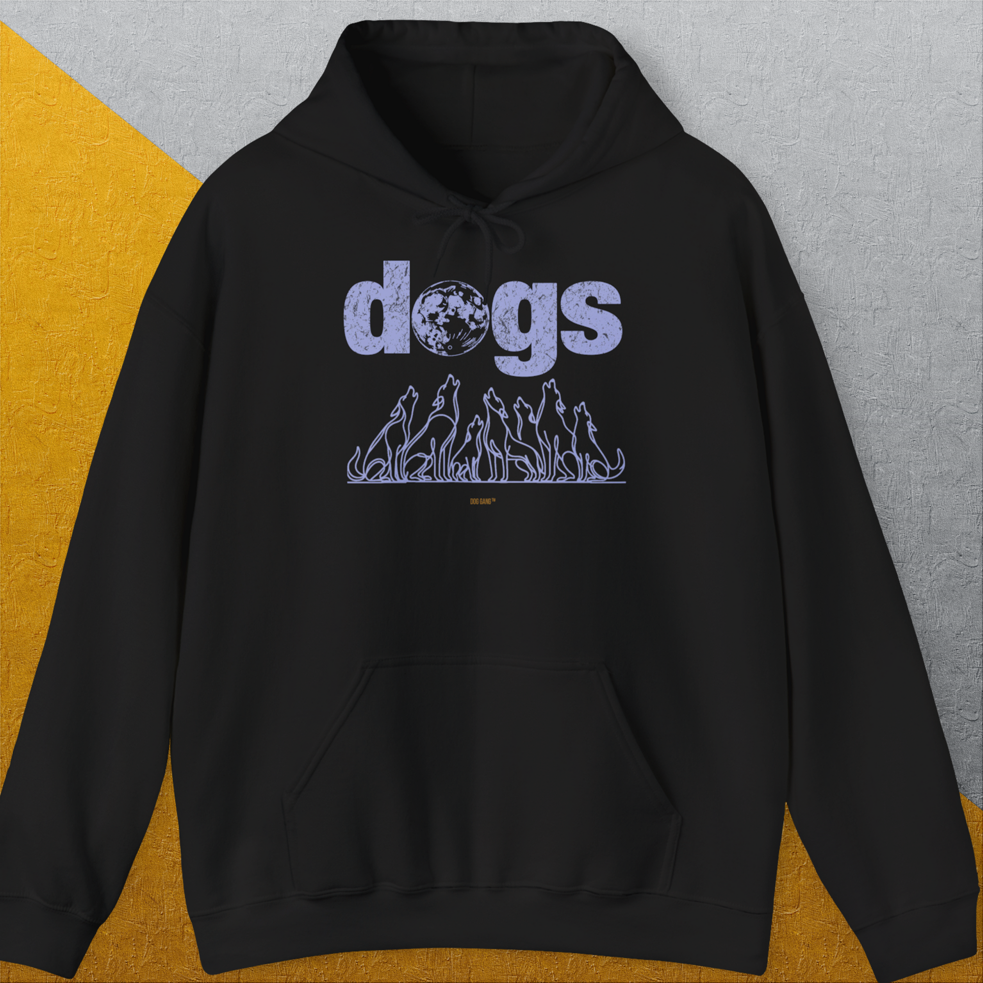 The Dog Gang Minimalistic Series II, Volume 3, Unisex Hoodie-Black. A dog-themed Design from Dog Gang