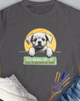 "Say Hi" Series, Volume 1, Women's T-Shirt-Charcoal. A dog-themed Design from Dog Gang