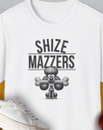 Shize Mazzers, Volume 3, Unisex T-Shirt-White. A perfect gift for dog lovers and dog owners. Design by Dog Gang