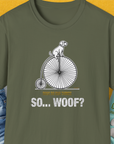 So... Woof? Volume 3, Unisex T-Shirt-Military Green, Design by Dog Gang