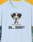 So... Woof? Volume 5, Unisex T-Shirt-Light Blue, Design by Dog Gang