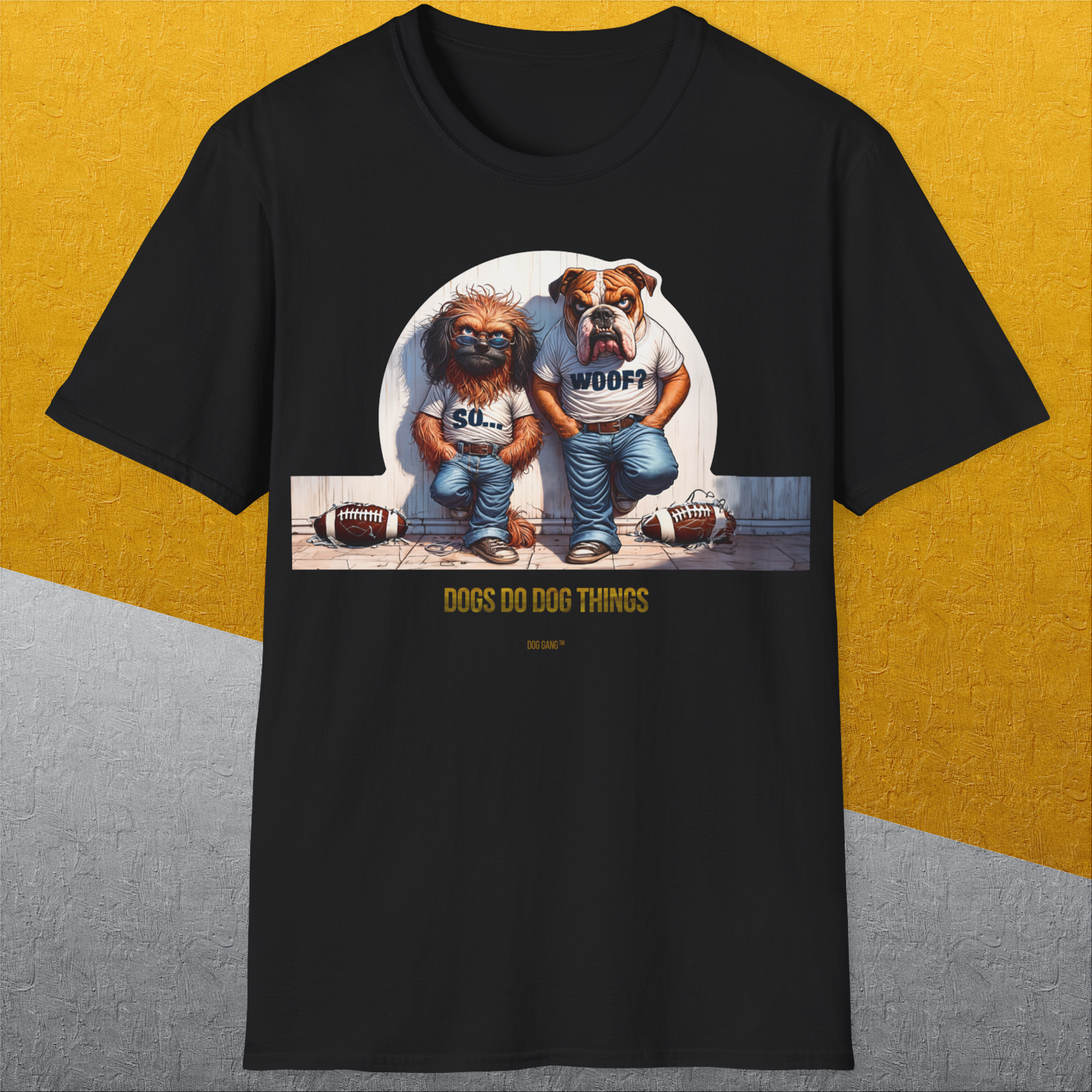 So... Woof? Volume 7, Unisex T-Shirt-, a cool and stylish design with a funny saying from Dog Gang