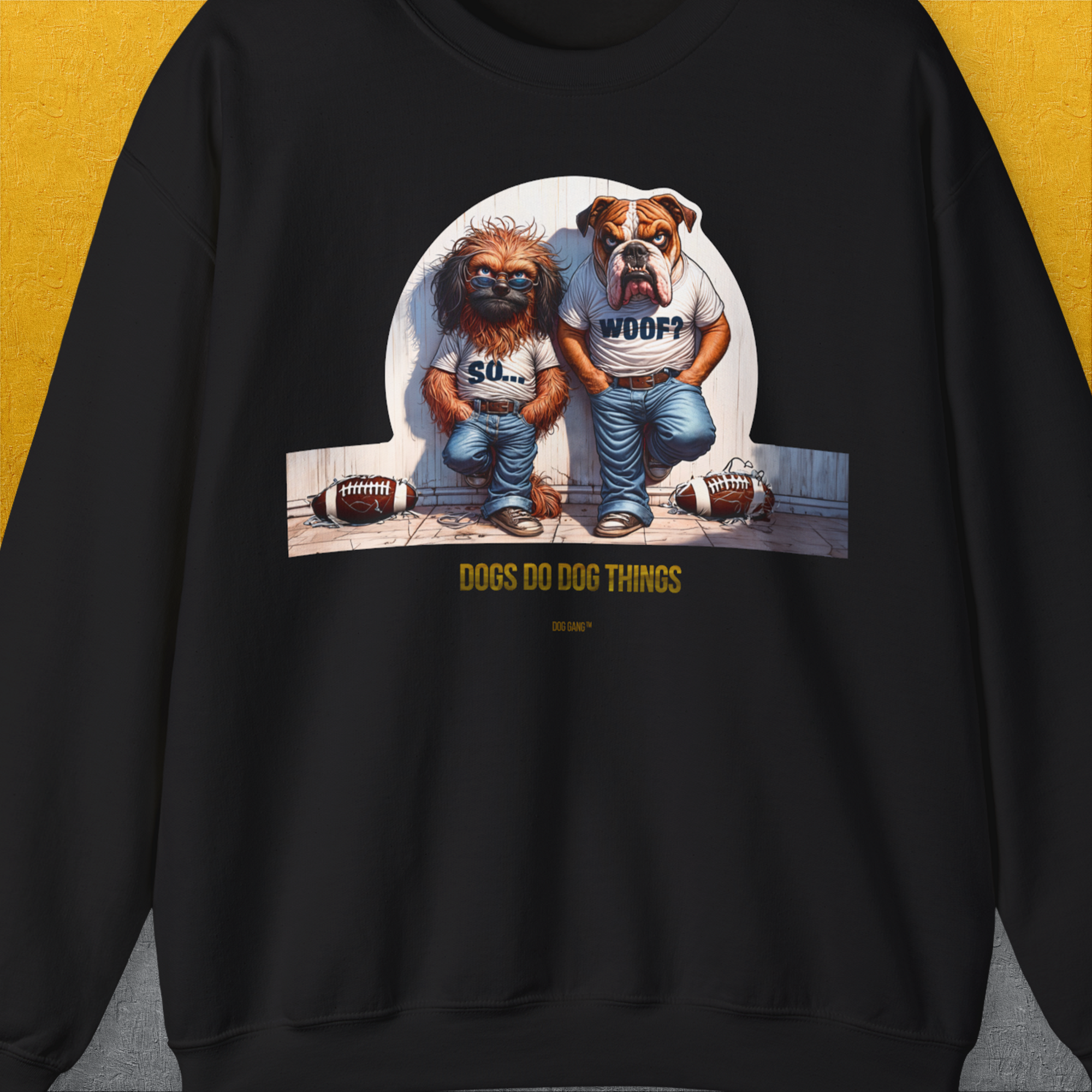 So... Woof? Volume 7, Unisex Sweatshirt-Black, Design by Dog Gang