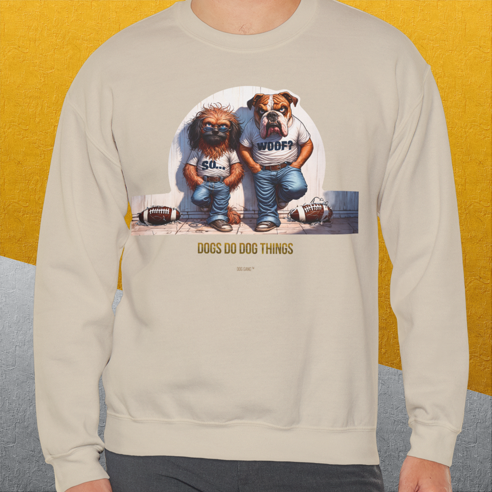 So... Woof? Volume 7, Unisex Sweatshirt-. For dog lovers. Design by Dog Gang