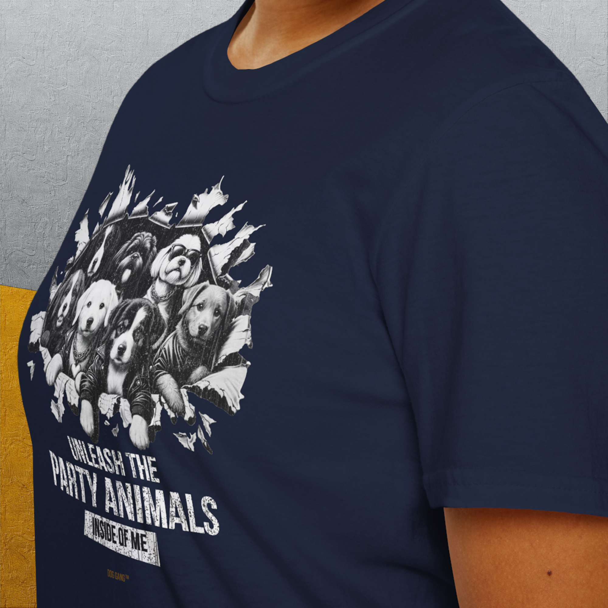 Unleash-Series (Party Animals), Volume 1, Unisex T-Shirt-, Design by Dog Gang