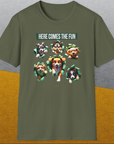Unleash-Series (Here Comes The Fun), Volume 4, Unisex T-Shirt-, a cool and stylish design with a funny saying from Dog Gang