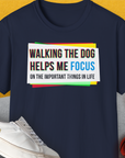 Walking The Dog Series One, Volume 1, Unisex T-Shirt-Navy, a fun and stylish design for dog lovers from Dog Gang