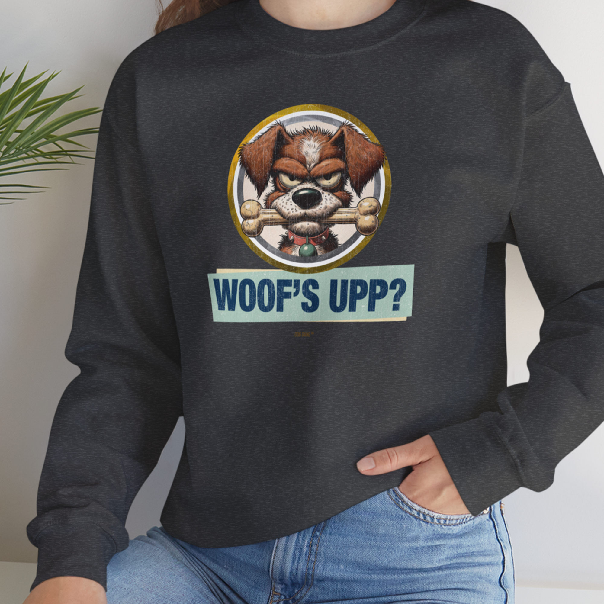 Woof&#39;s Upp? Volume 2, Unisex Sweatshirt-, Design by Dog Gang